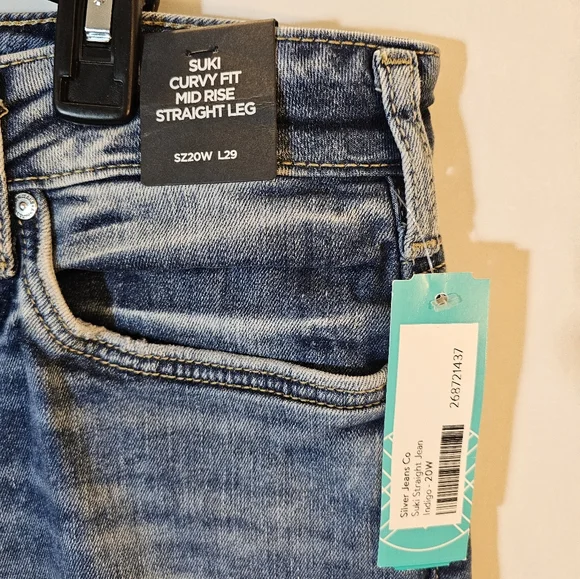 Silver Jeans Blue Straight Leg Denim - Picture 2 of 9